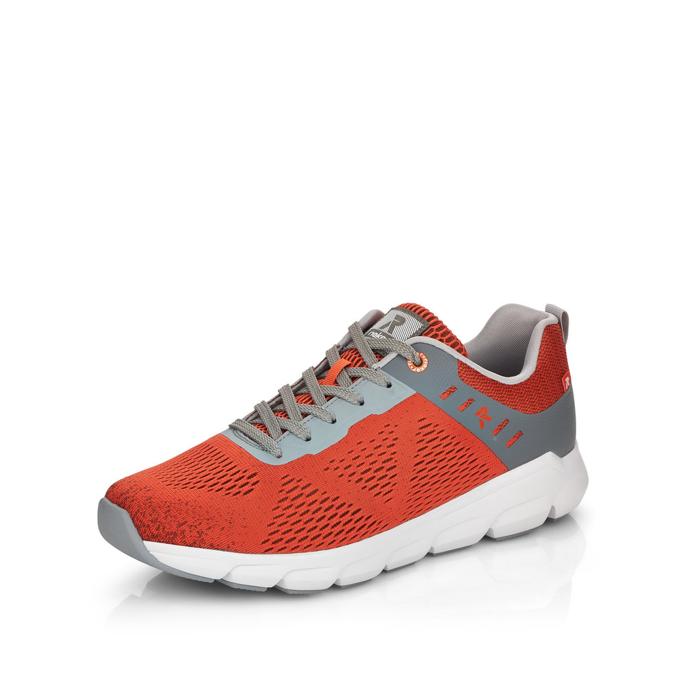 Rieker Mens 07806-38 Orange grey lace trainer Sizes - 41, 42 and 44. Price - £89 NOW £69
