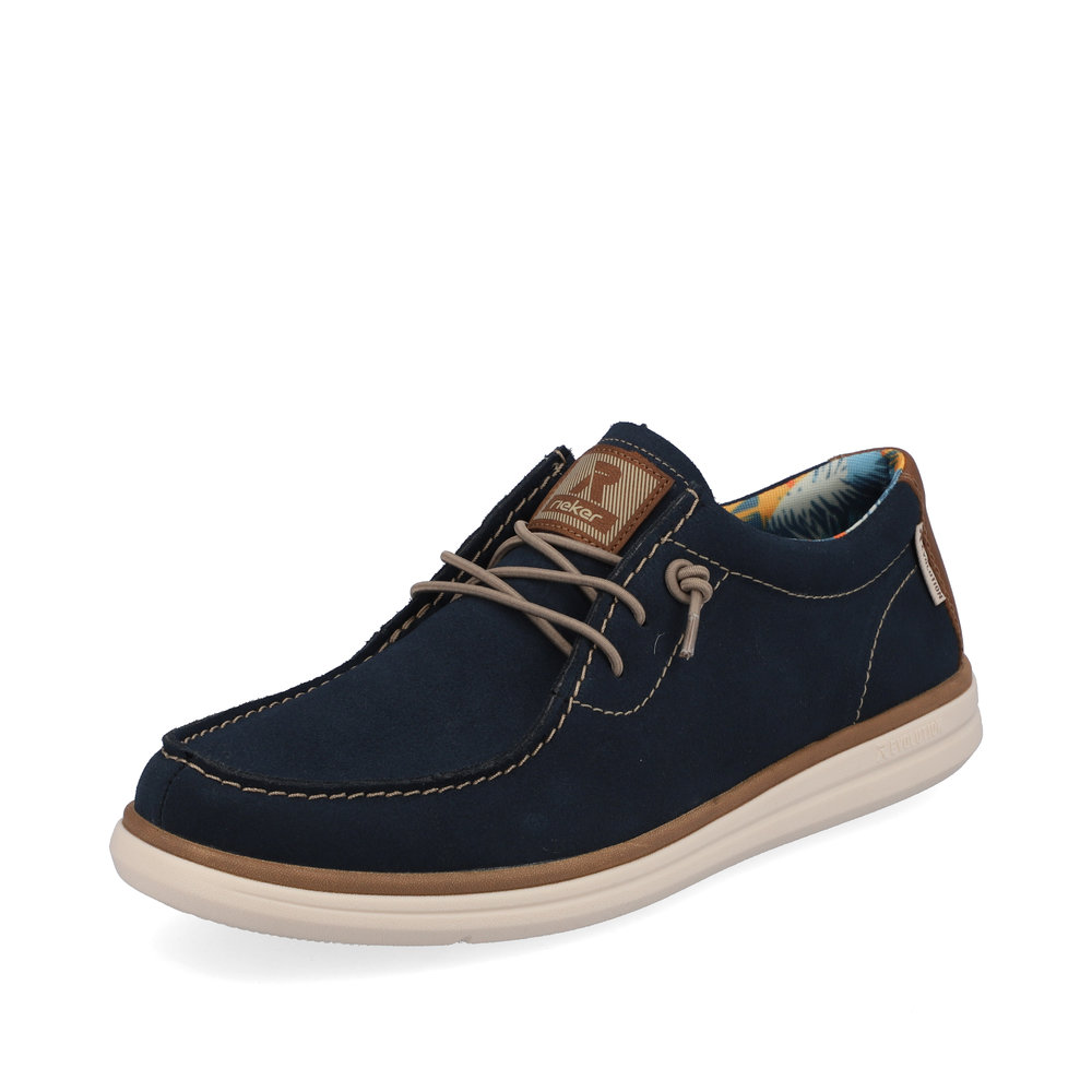 Rieker Mens U0602-14 Navy elastic lace shoe Sizes - Sold Out. Price - £77