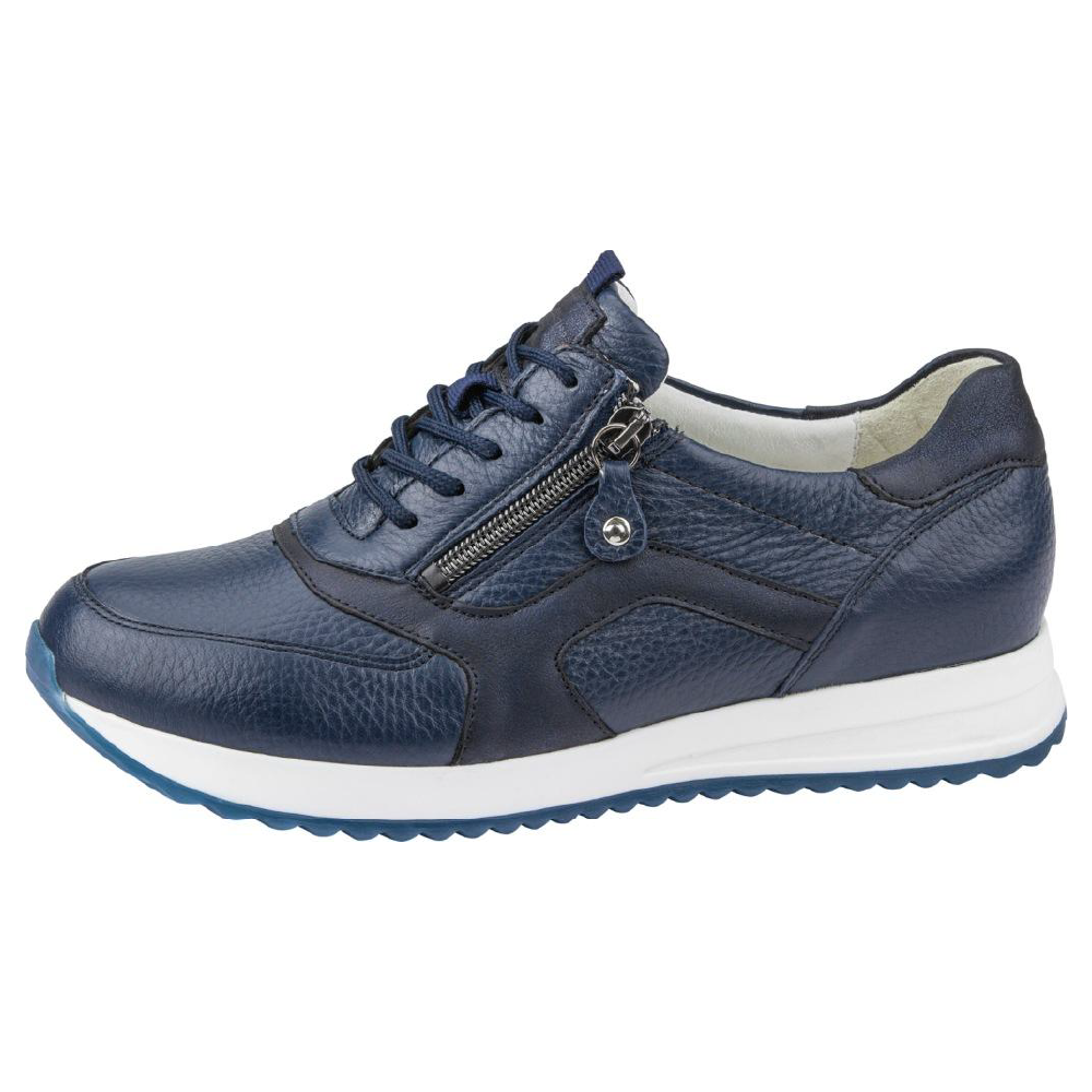 Waldlaufer 752002 H- Vicky Navy leather zip lace shoe Sizes - 5 to 8. Price - £99 NOW £79