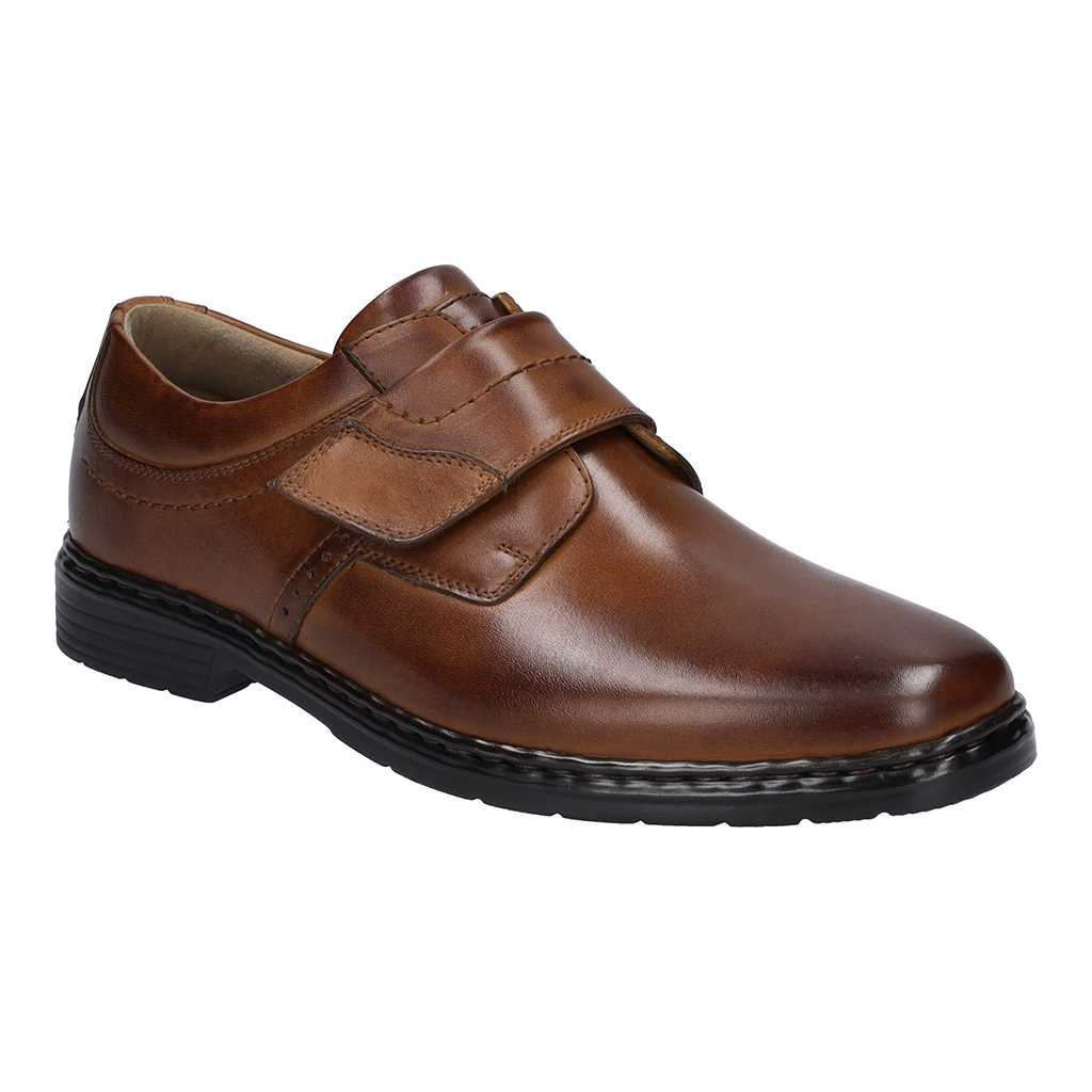 Josef Seibel Mens 42816 Alastair 16 Tan Ex wide strap shoe Sizes - 41 to 45. Price - £99