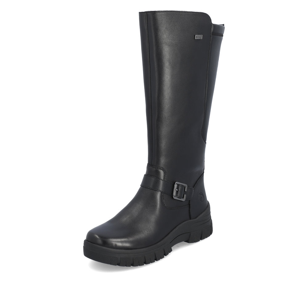 Remonte D0E75-01 Tall black Tex zip boot Sizes - 37 to 41. Price - £107