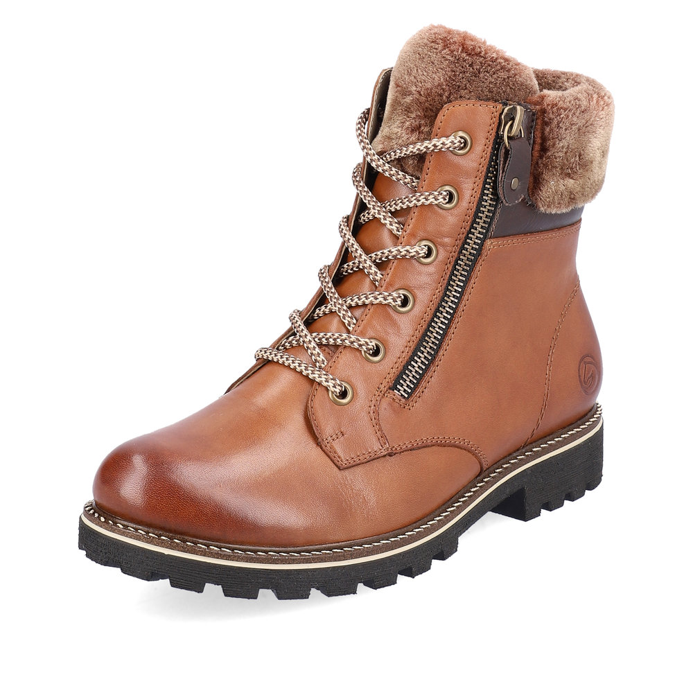 Remonte D8463-25 Tan zip lace boot Sizes - 37 to 41. Price - £107