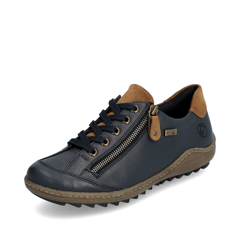 Remonte R1402-16 Navy tan Tex zip lace shoe Sizes - 38 to 42. Price - £75
