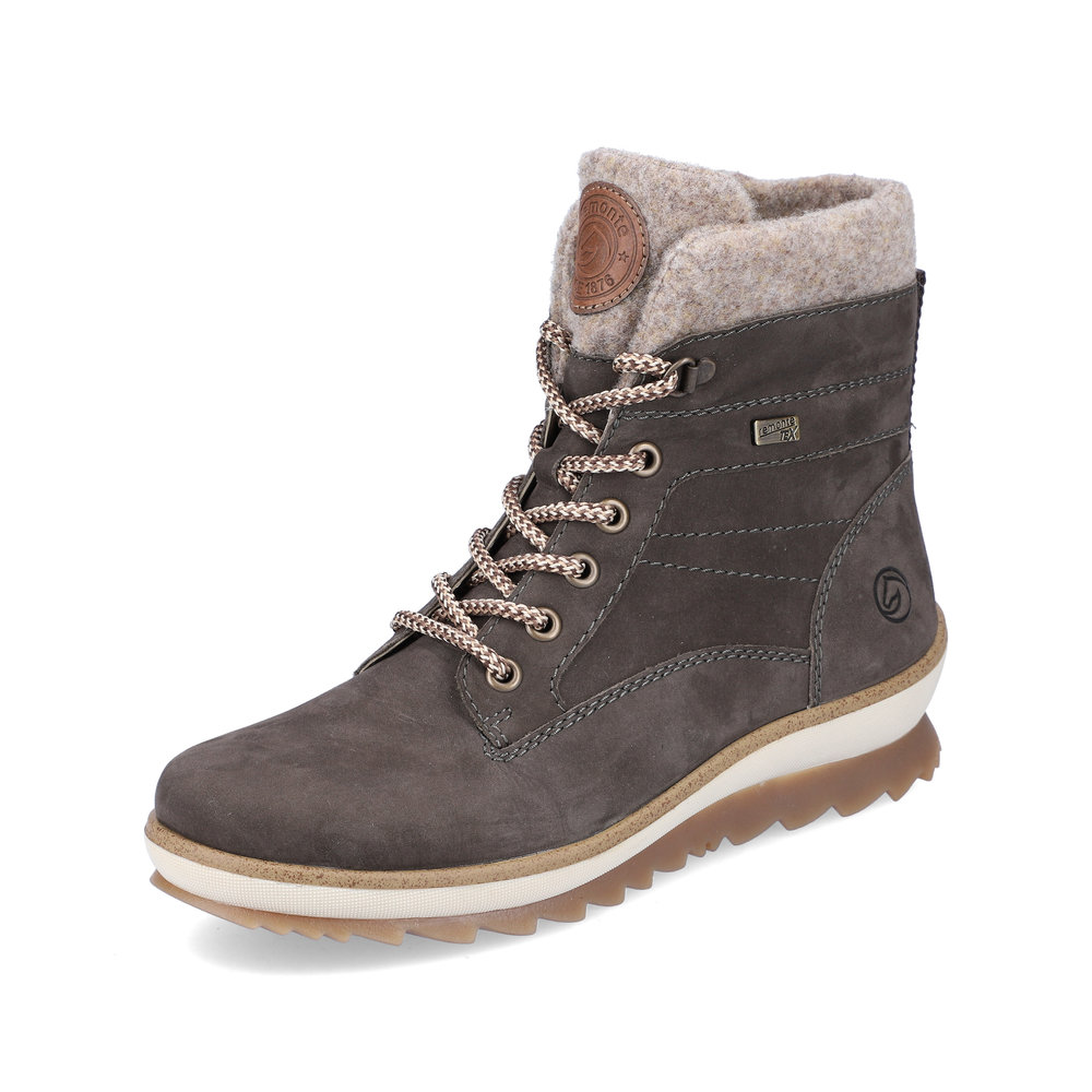 Remonte R8477-46 Smoke grey Tex zip lace boot Sizes - 38 to 42. Price - £95