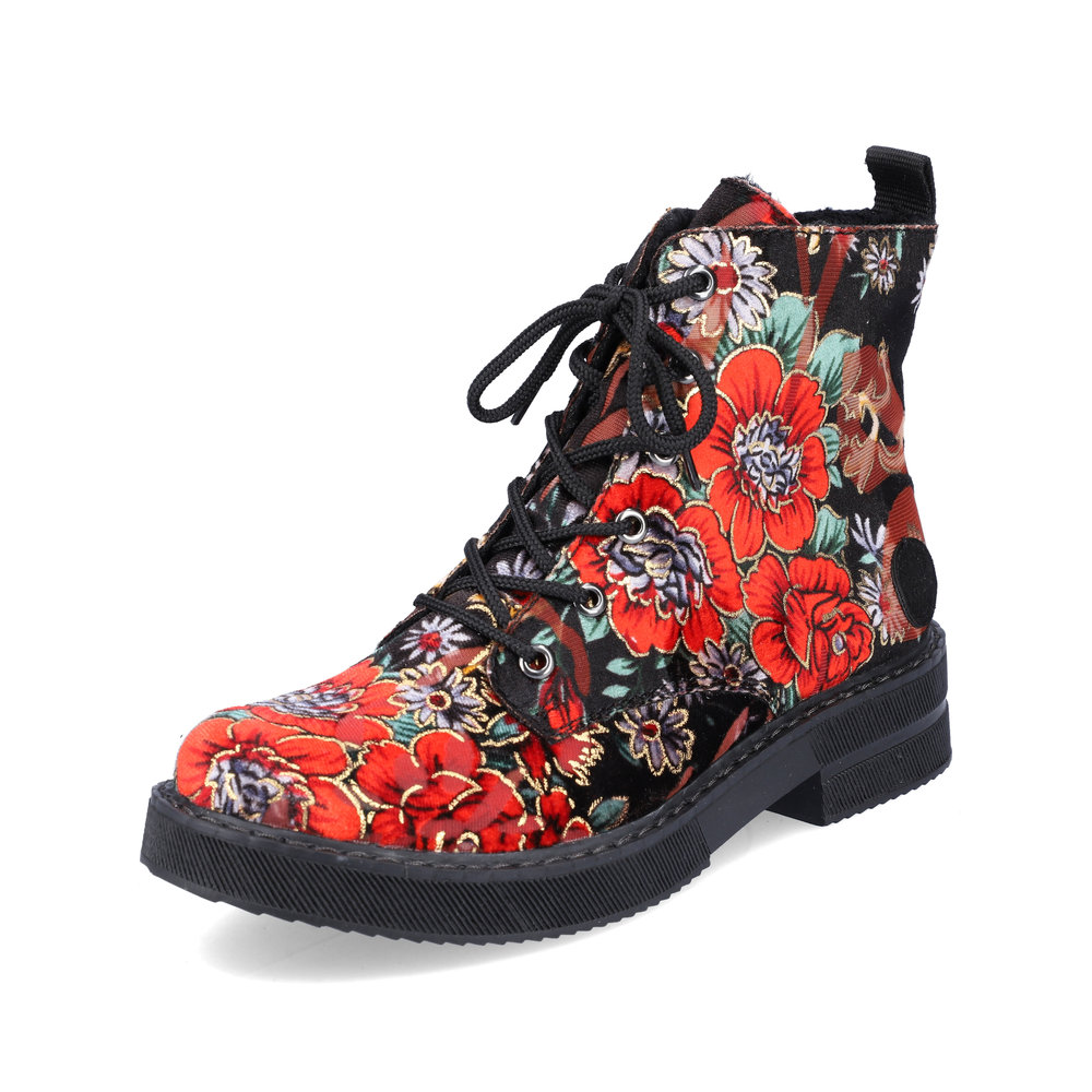 Rieker 72010-90 Floral zip lace boot Sizes - 38. Price - £75