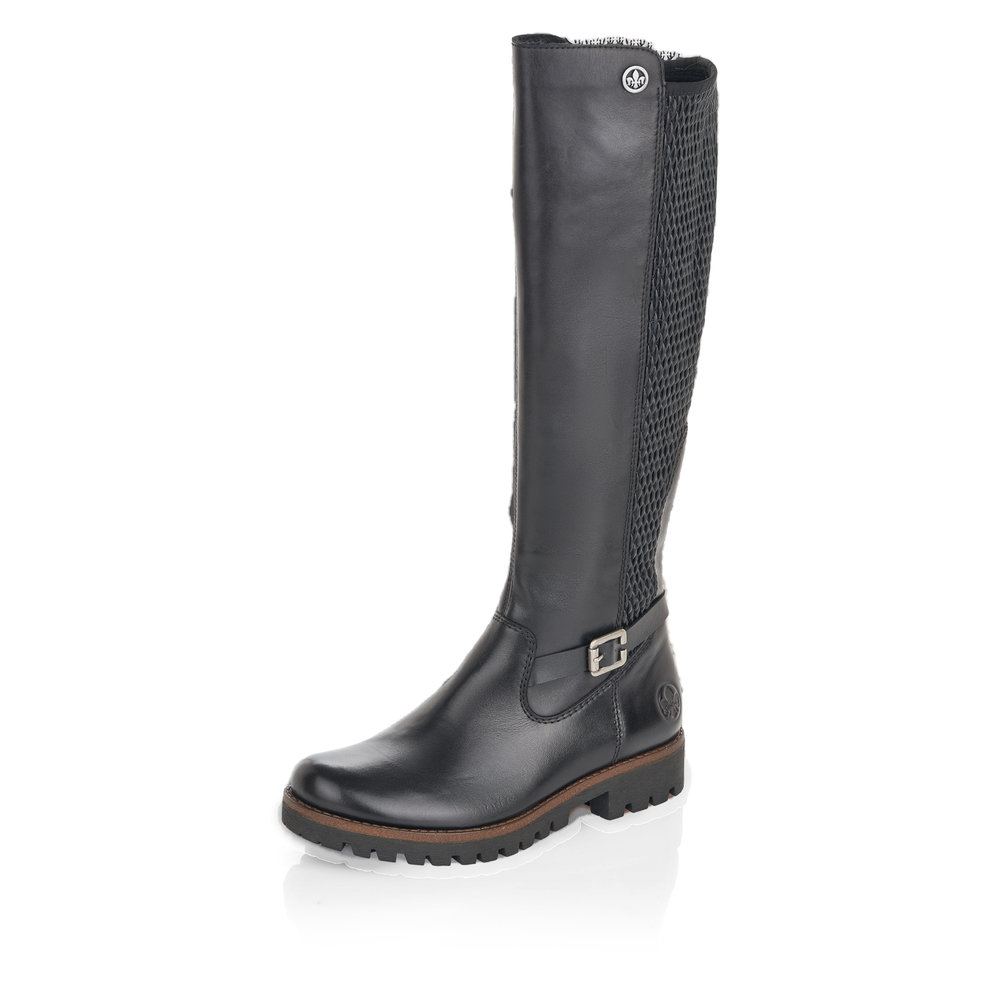 Rieker 78592-00 Tall black zip boot Sizes - 37 to 41. Price - £110