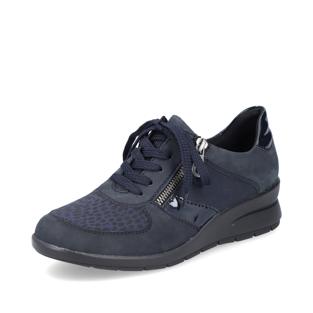 Rieker L4821-14 Navy multi zip lace shoe Sizes - 37 to 40. Price - £79