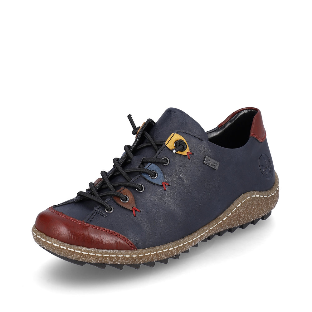 Rieker L7561-14 Navy multi elastic lace shoe Sizes - 37 to 41. Price - £72