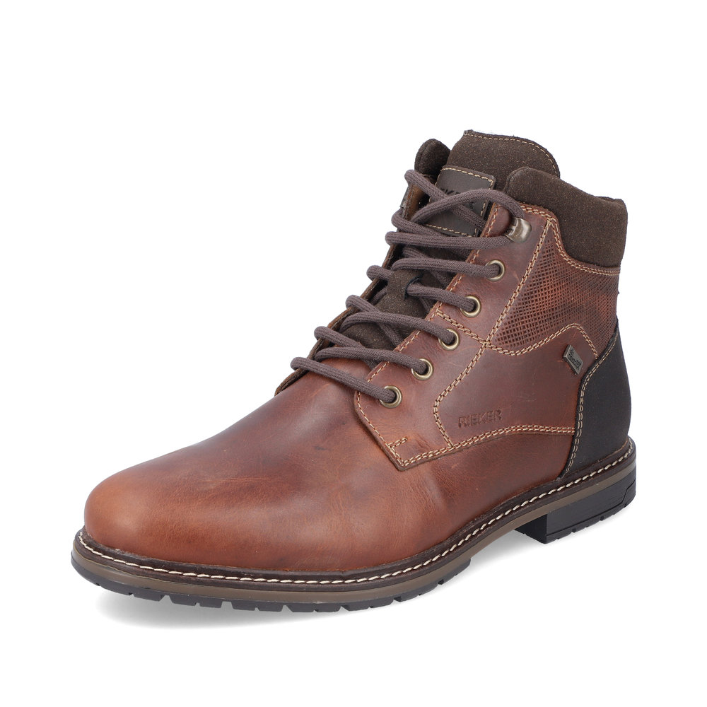Rieker Mens 13740-24 Brown Tex zip lace boot Sizes - 41 to 46. Price - £99