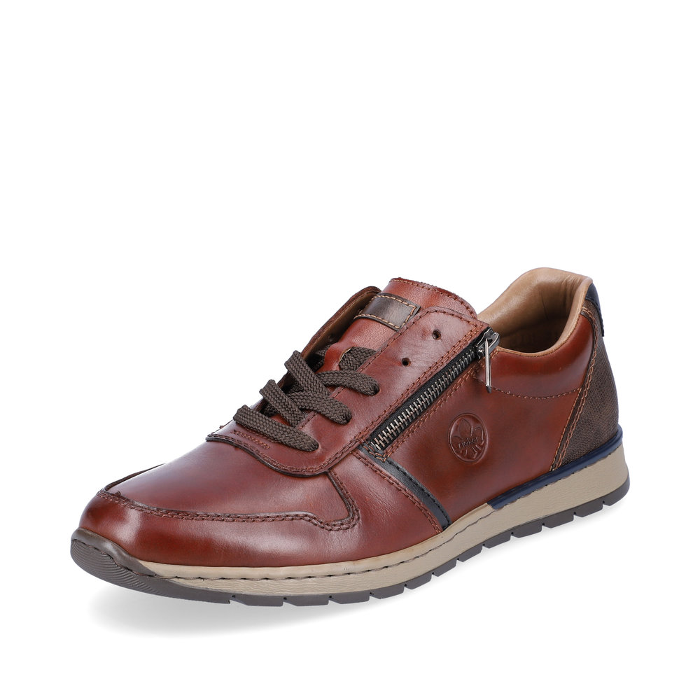 Rieker Mens B2112-25 Brown zip lace shoe Sizes - 41 to 46. Price - £85