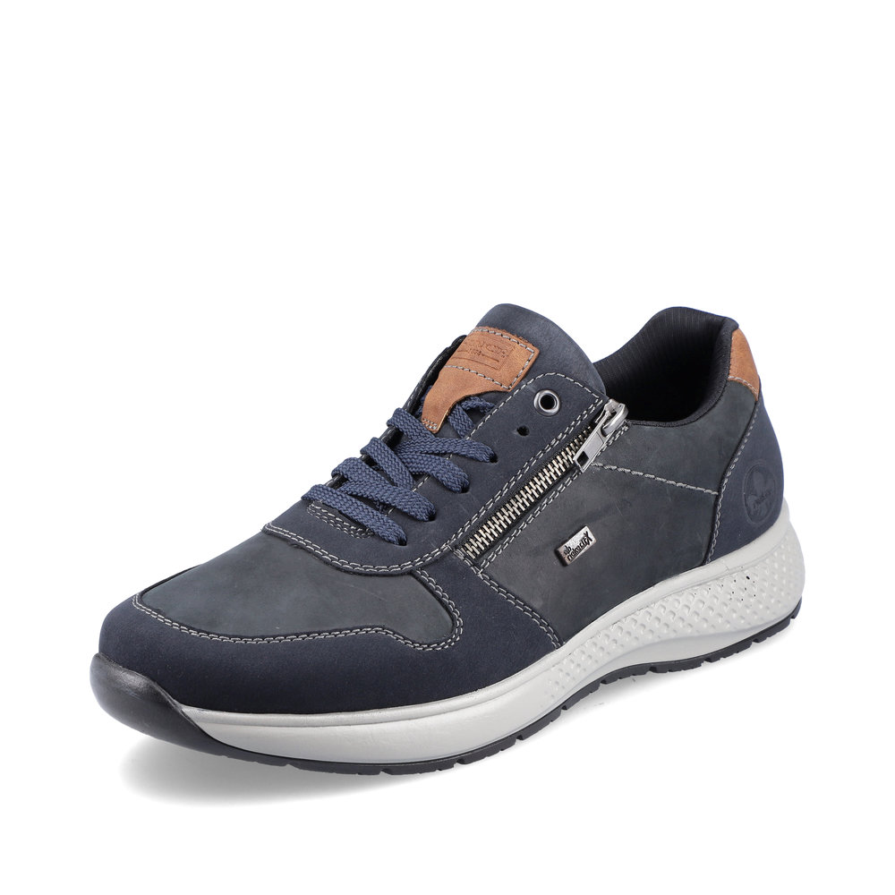 Rieker Mens B7613-14 Navy zip lace shoe Sizes - 41 to 46. Price - £85