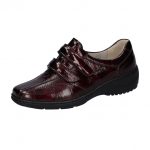 Waldlaufer 607302 Kya Burgundy patent twin strap shoe  Sizes - 5, 5.5 and 6.  Price - £89 