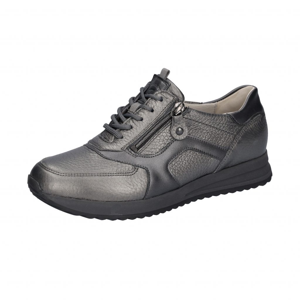 Waldlaufer 752002 H Vicky Pewter multi zip lace shoe  Sizes - 5 to 7.  Price - £99