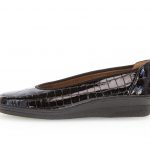 Gabor 06.400.97 Piquet black croc wedge shoe. Sizes - 5, 5.5 and 8. Price - £75 NOW £59