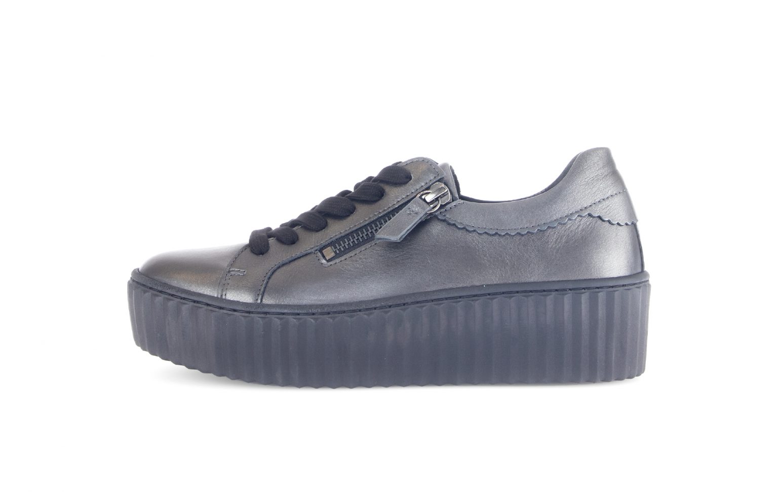 Gabor 53.200.69 Dolly Antiqsilver zip lace shoe Sizes - 5.5 to 7. Price - £110 NOW £69